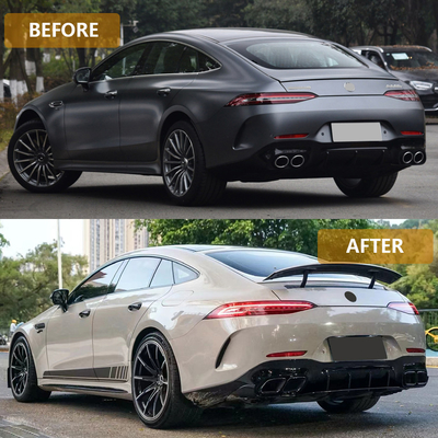 Logotipo personalizado aceptado AMG GT C190 W290-GT63 Modificación del tubo de escape del labio trasero para Benz