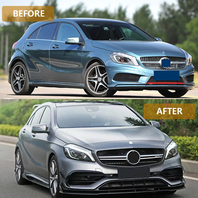 Obtenga la actualización de la parrilla del parachoques delantero A45 para Mercedes Benz Clase A W176 Body Kit 13-18