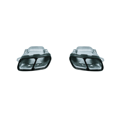 Mercedes-Benz CLA W117 2013-2019 cuello de cola de cuatro salidas tubo amortiguador de escape de cromo negro