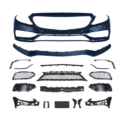 Rejilla del parachoques delantero de estilo C63 AMG personalizada para Mercedes Benz Clase C W205 2015-2018