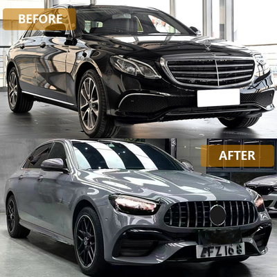 E-Class W213 2016- AMG 21-23 Kit de carrocería Parachoques delantero labial trasero difusor de escape Consejos de escape faldas laterales para Benz
