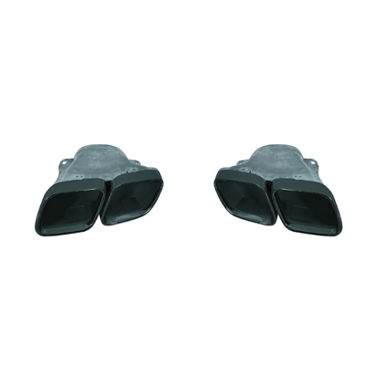 Tubo de cola de acero inoxidable de plata o negro para BENZ E63 estilo W213 Otras partes del cuerpo