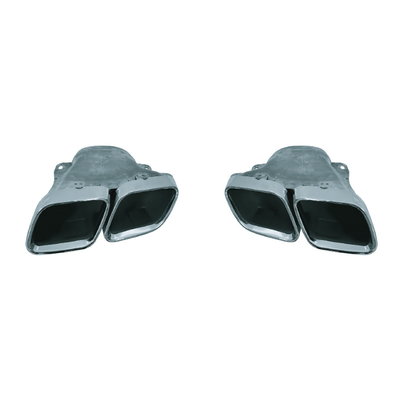 Tubo de cola de acero inoxidable de plata o negro para BENZ E63 estilo W213 Otras partes del cuerpo