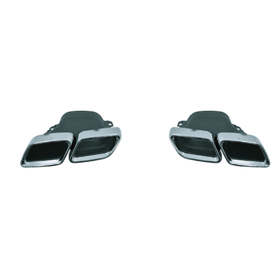 Punta de escape de acero inoxidable pulido C63 AMG estilo para 15-18 Mercedes-Benz Clase C W205
