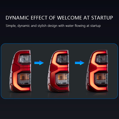 Las luces traseras Hiace 2020 probadas para Toyota Hilux Rocco DRL Brake Turn Signal Stop Light