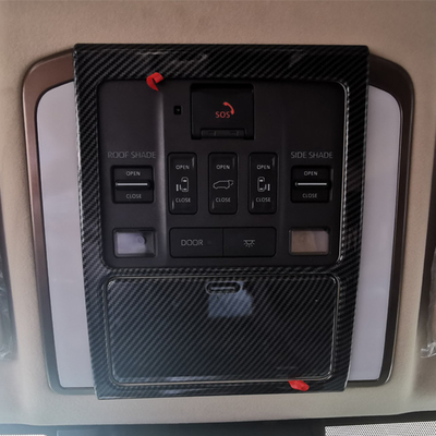 Toyota Tacoma 2024 2025 Interior del coche ABS Fibra de carbono Negro Cabeza luz interruptor botón de la tapa de recubrimiento 1pcs