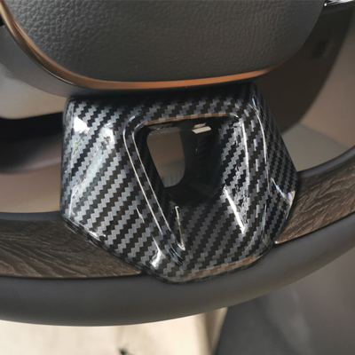 Diseño geométrico Fibra de carbono ABS Revestimiento del volante para Toyota 2024 Alphard Vellfire Crown