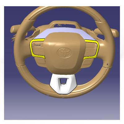 Decoración de estilo de diseño de volante de fibra de carbono Decoración para Toyota Alphard 2024