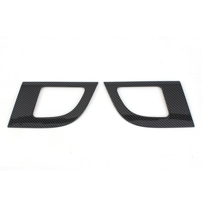 Cuadro de cubierta de corno de puerta de automóvil de fibra de carbono ABS para Toyota Alphard 2024 en blanco / negro / marrón