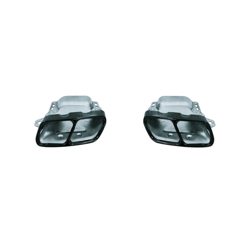 Mercedes-Benz CLA W117 2013-2019 cuello de cola de cuatro salidas tubo amortiguador de escape de cromo negro
