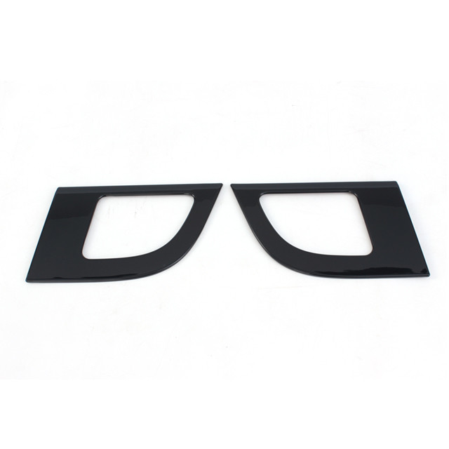 Cuadro de cubierta de corno de puerta de automóvil de fibra de carbono ABS para Toyota Alphard 2024 en blanco / negro / marrón