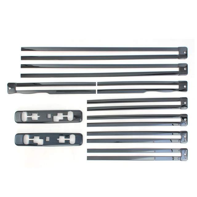 Revestimientos decorativos de tren de acero inoxidable para Toyota Alphard Vellfire2024 Kit de interiores